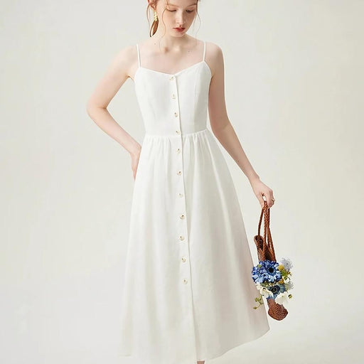 cotton linen slip dress - MRSLM