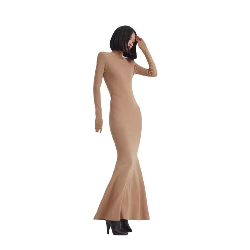 fishtail knit skirt dress, view 5 - MRSLM