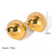 gold plated cutout drop earrings, view 3 - MRSLM