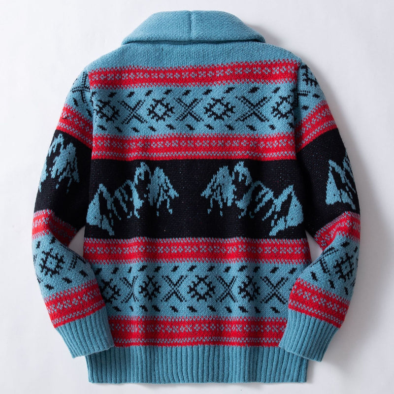 Retro Jacquard Knitted Coat
