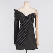 women's one-shoulder tube top suit, view 2 - MRSLM