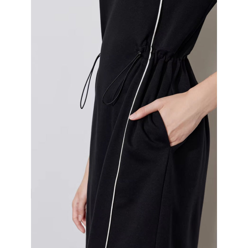 sports contrasting color pullover dress, view 6 - MRSLM