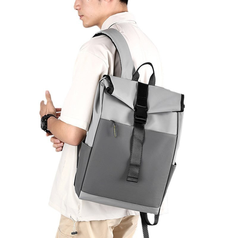 casual nylon computer backpack, view 5 - MRSLM