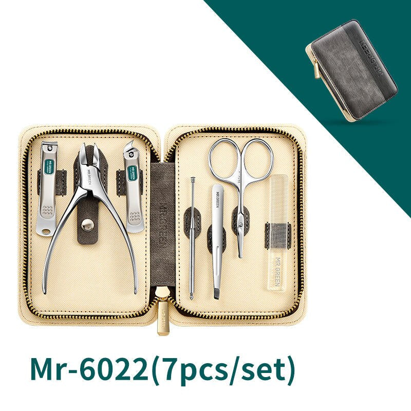 Color contrast stainless steel manicure set, view 2 - MRSLM