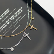 S925 silver cross pendant necklace, view 6 - MRSLM