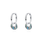 925 sterling silver abalone shell earrings, view 3 - MRSLM