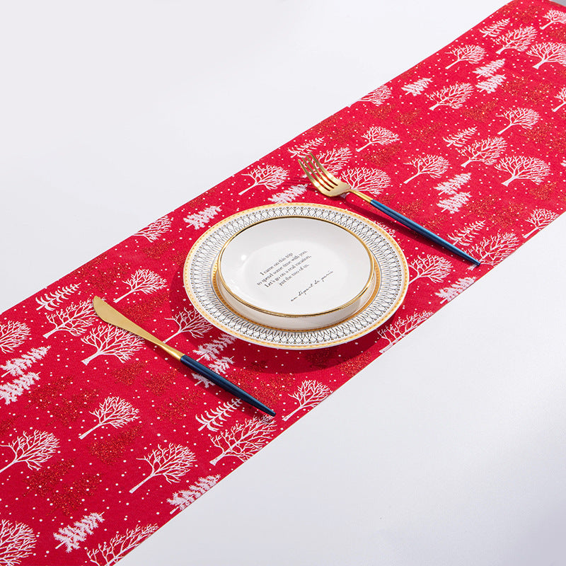 Christmas printed table runner, view 6 - MRSLM