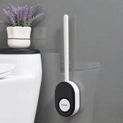 Soft silicone toilet brush with holder, view 3 - MRSLM