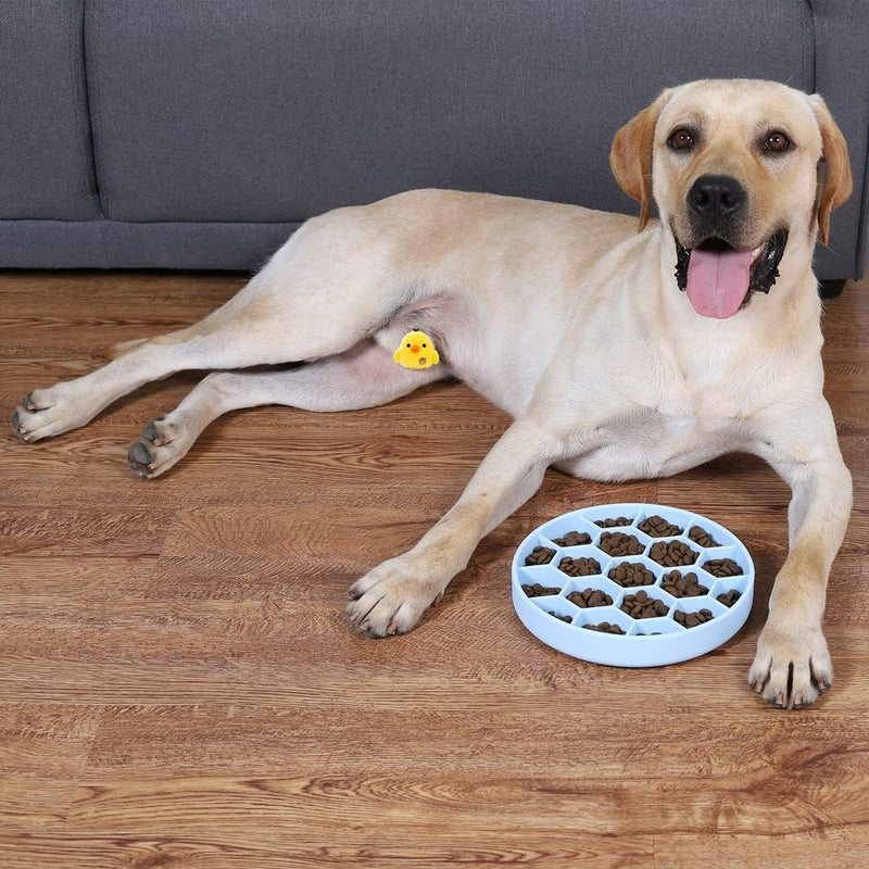 slow feeder dog bowl with silicone base, view 9 - MRSLM