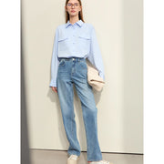 women's retro straight denim pants, view 7 - MRSLM