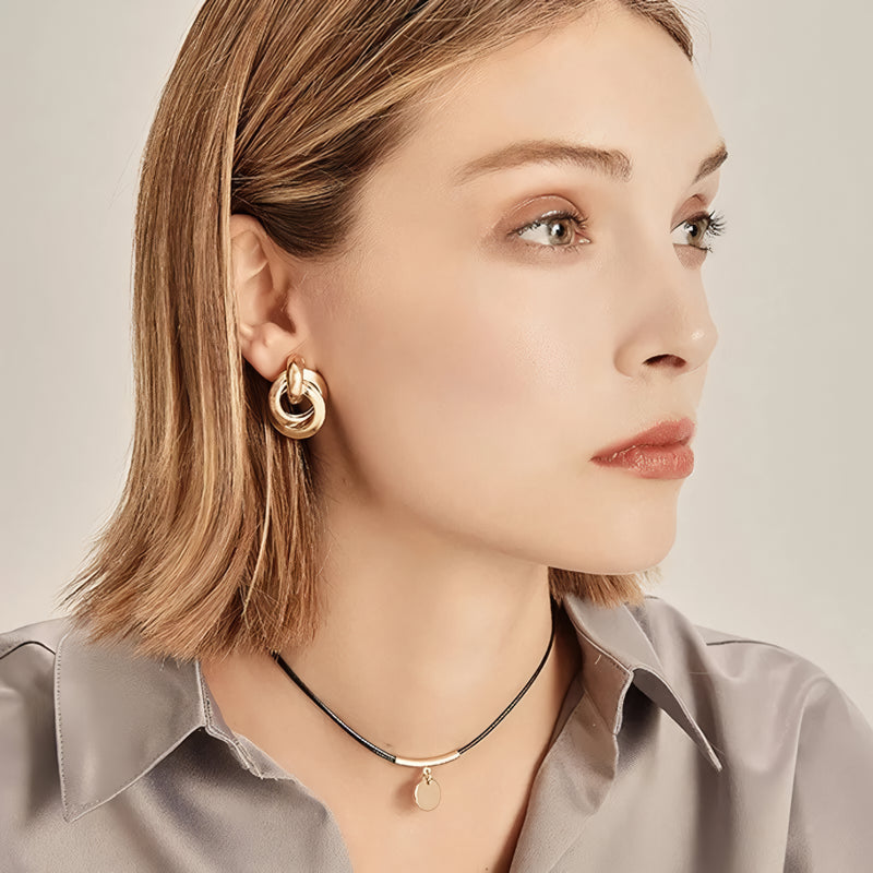 Geometric statement earrings, view 14 - MRSLM