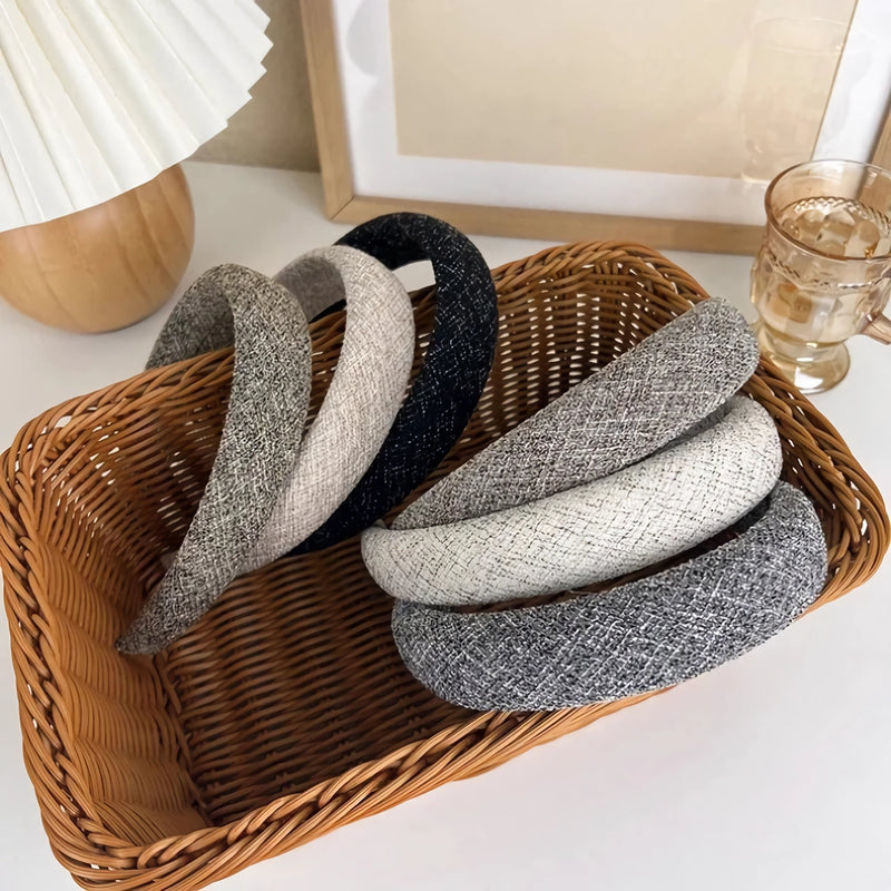 elegant retro plaid wide hairband, view 10 - MRSLM