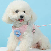 breathable adjustable pet harness and leash set, view 5 - MRSLM