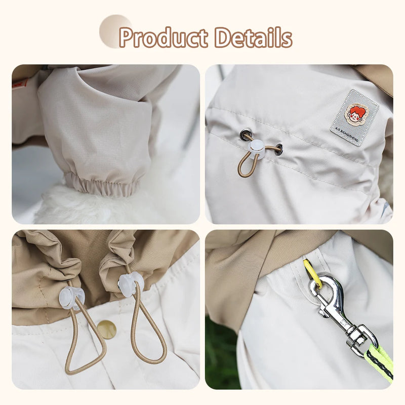 waterproof dog raincoat for small breeds, view 9 - MRSLM