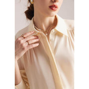 Long sleeve silk blouse for women, view 28 - MRSLM