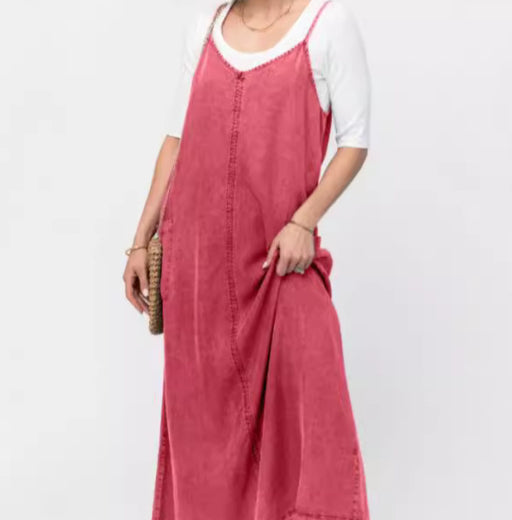 cotton suspender denim dress - MRSLM