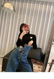 Relaxed high waist wide-leg pants, view 5 - MRSLM