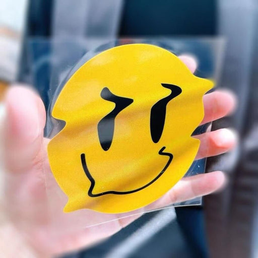 reflective twisted smiley decal - MRSLM