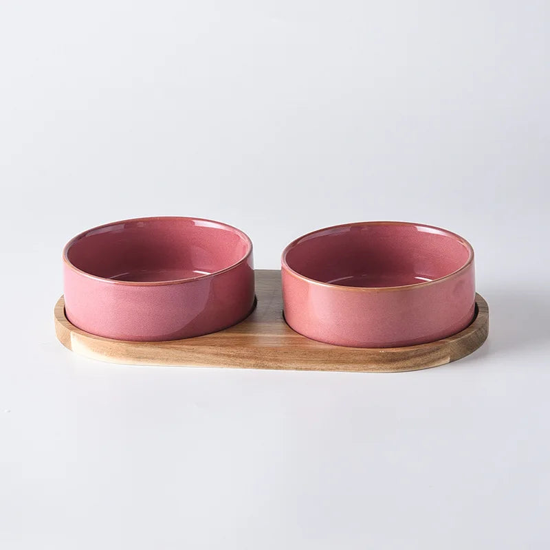 ergonomic ceramic cat and dog bowl, view 7 - MRSLM