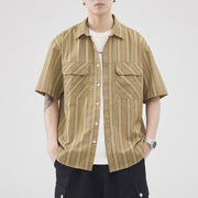 men's seersucker striped shirt - MRSLM