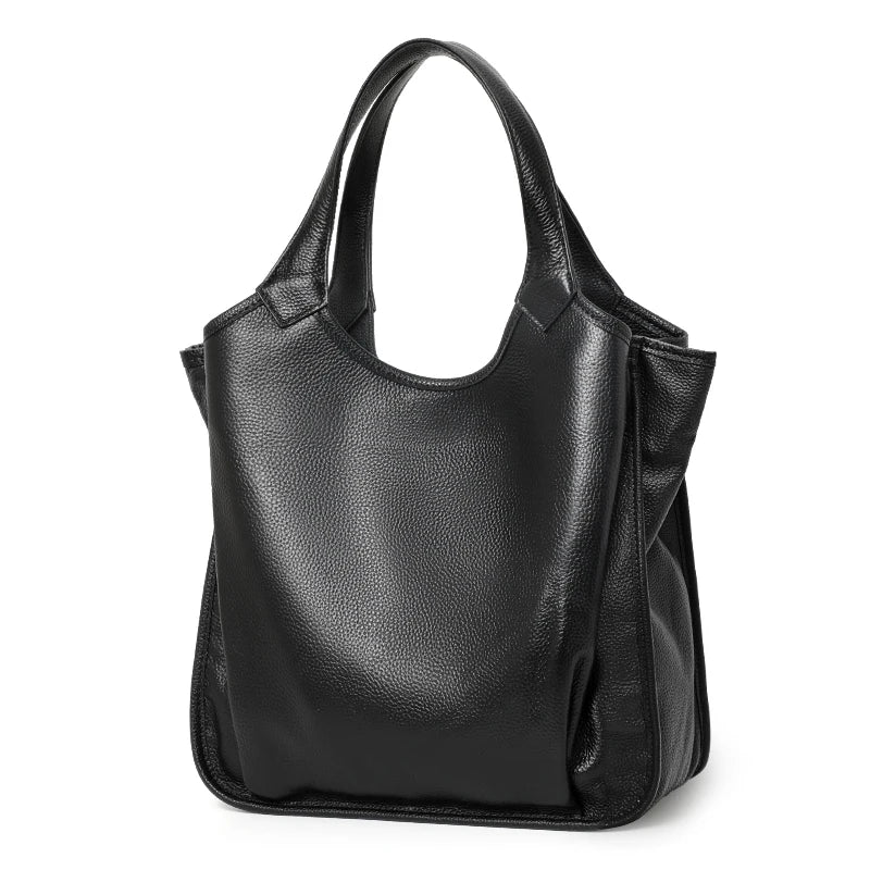genuine leather tote bag, view 3 - MRSLM