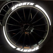 Reflective 3D tire lettering decals - MRSLM