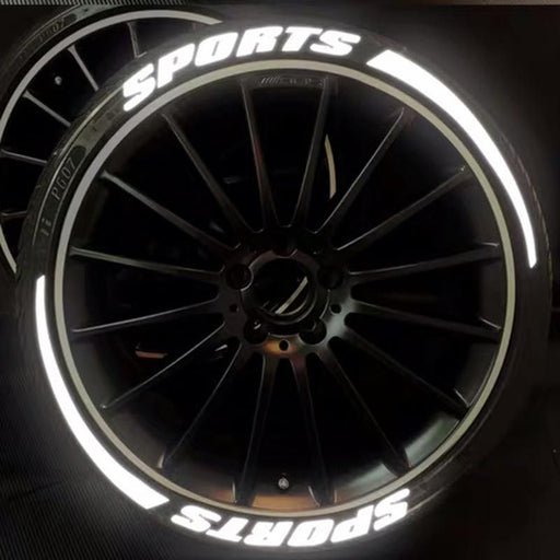 Reflective 3D tire lettering decals - MRSLM