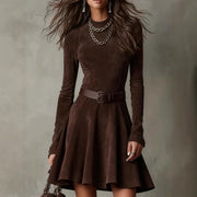 women's brown fishtail dress - MRSLM