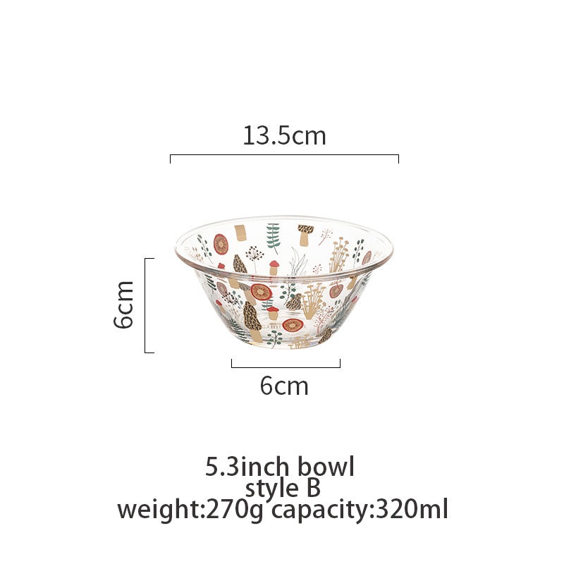 transparent glass salad fruit bowl, view 11 - MRSLM