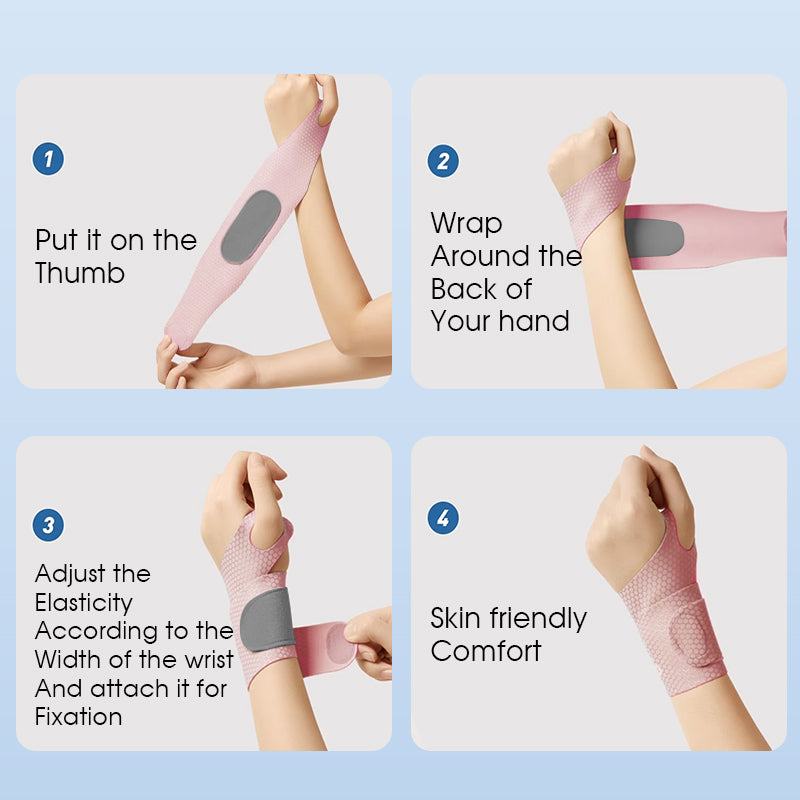 adjustable elastic wrist support, view 6 - MRSLM