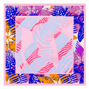 spring leaves silk blend scarf, view 4 - MRSLM