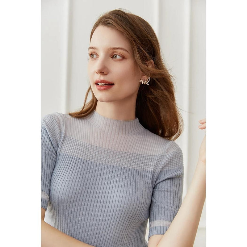 half sleeve knitted top, view 17 - MRSLM