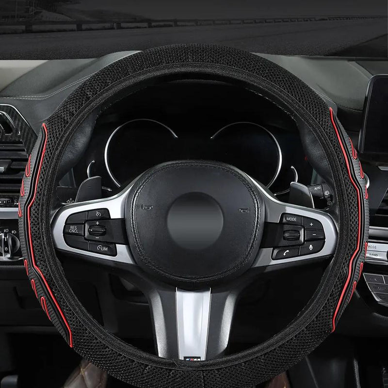 Universal anti-slip car steering wheel cover, view 4 - MRSLM