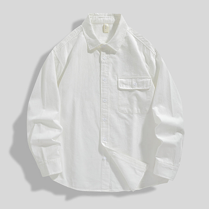 men's loose cotton shirt coat, view 5 - MRSLM