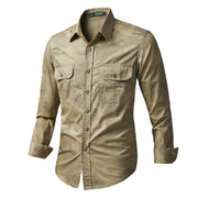 men's loose cotton retro shirt, view 7 - MRSLM