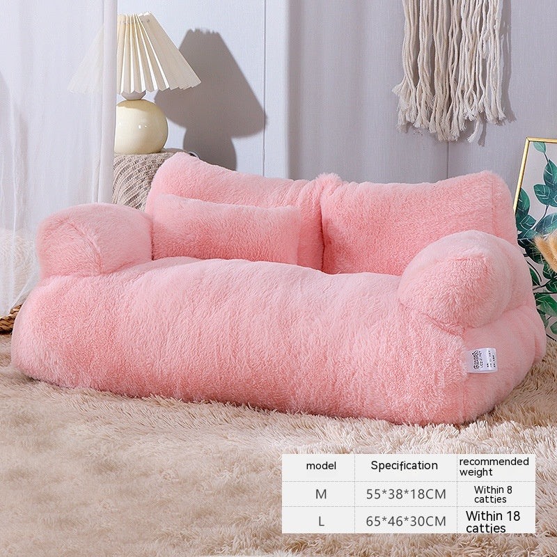 plush pet sofa bed, view 4 - MRSLM