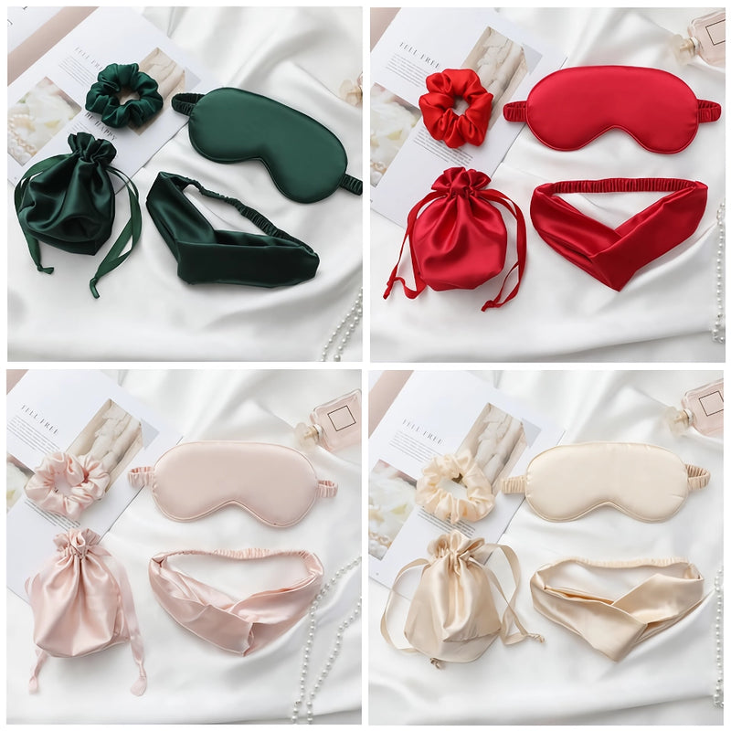 faux silk eye mask and hair rope set, view 11 - MRSLM