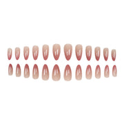 Gradient pink almond glossy fake nail set, view 4 - MRSLM