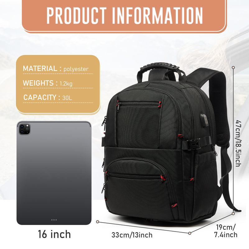 business travel laptop backpack, view 6 - MRSLM