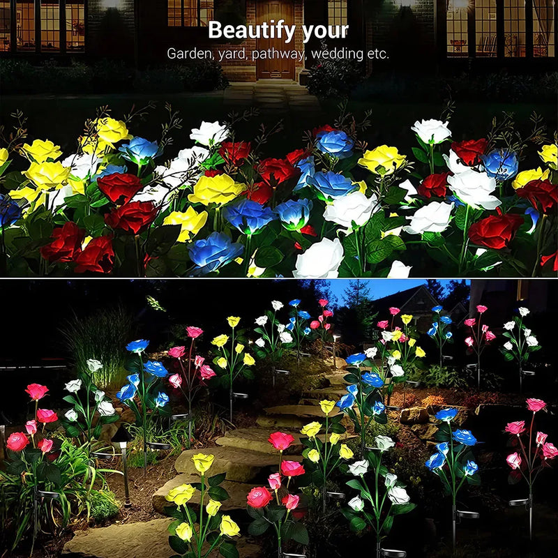 solar led rose garden lights, view 7 - MRSLM