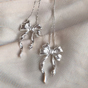 women's bow necklace S925 silver, view 6 - MRSLM
