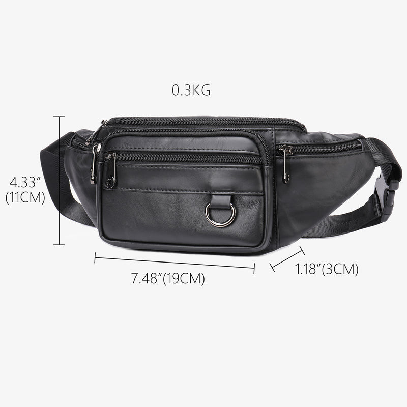 men's leather chest bag, view 3 - MRSLM