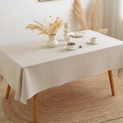 striped cotton linen tablecloth, view 3 - MRSLM
