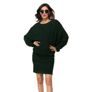 loose batwing sleeve sweater dress, view 5 - MRSLM