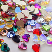 heart flat back nail rhinestones, view 2 - MRSLM