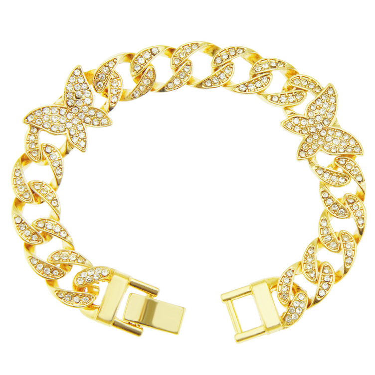 butterfly Cuban chain necklace, view 5 - MRSLM