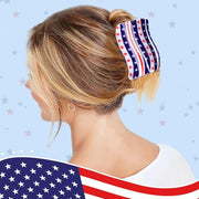 american flag claw hair clips set, view 4 - MRSLM