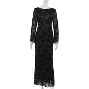 slim bare back dress, view 6 - MRSLM