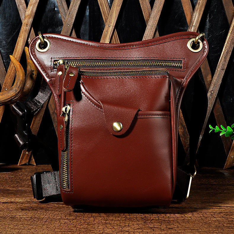oil wax leather waist pack, view 10 - MRSLM