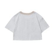 street style cropped short sleeve cardigan, view 3 - MRSLM